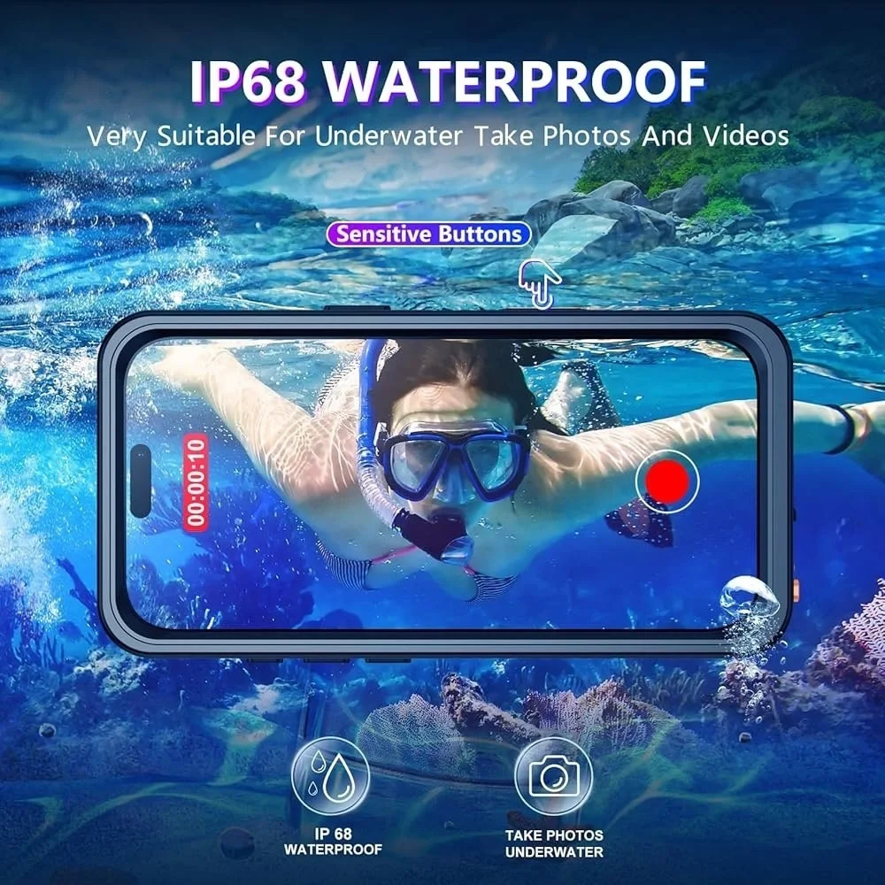 iPhone 16 Pro Waterproof, Screen‎ &Camera Protector drop/Shockproof 6.3